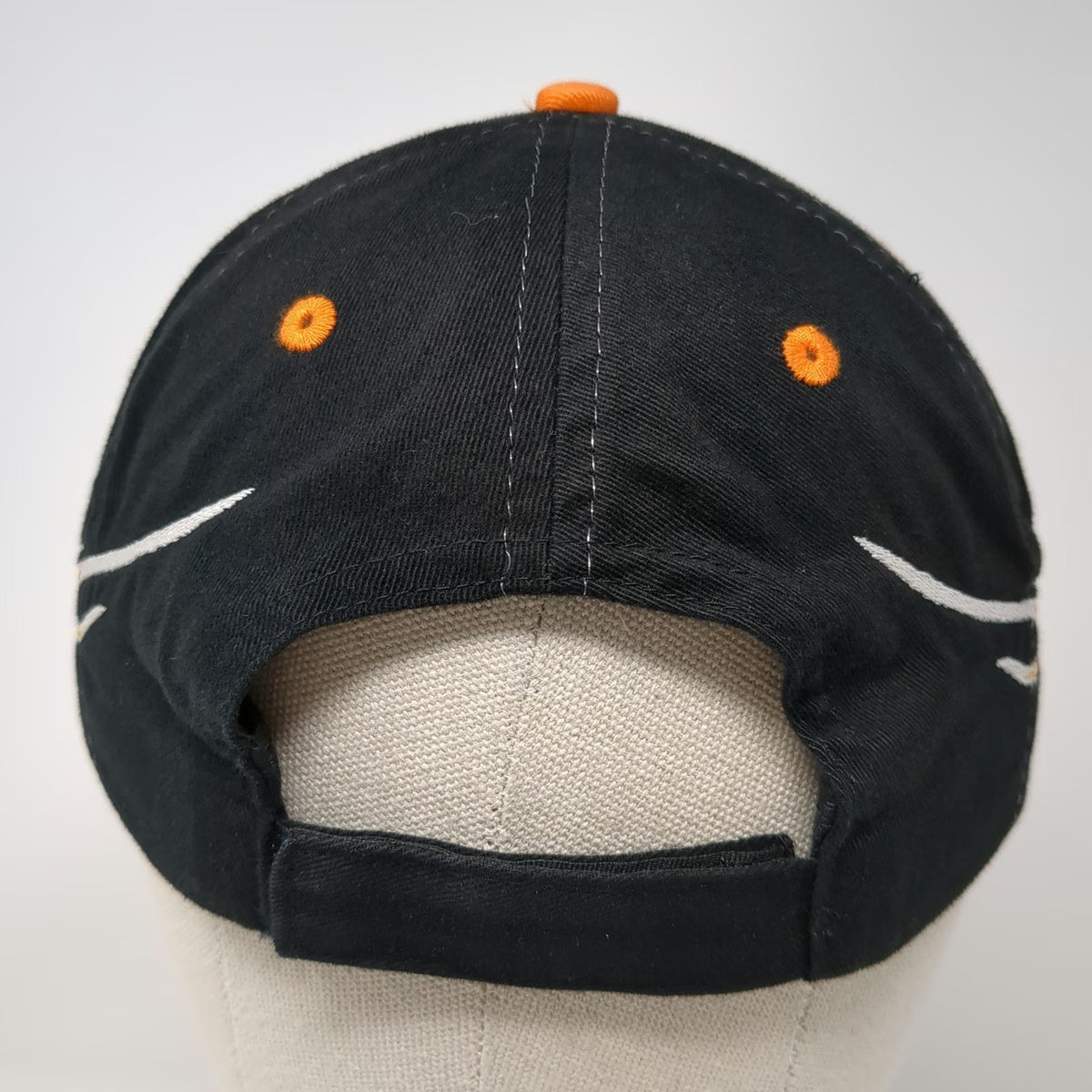 Otto Baseball Cap Black One Size Flame Embroidery Checkered Flags Racing Hat