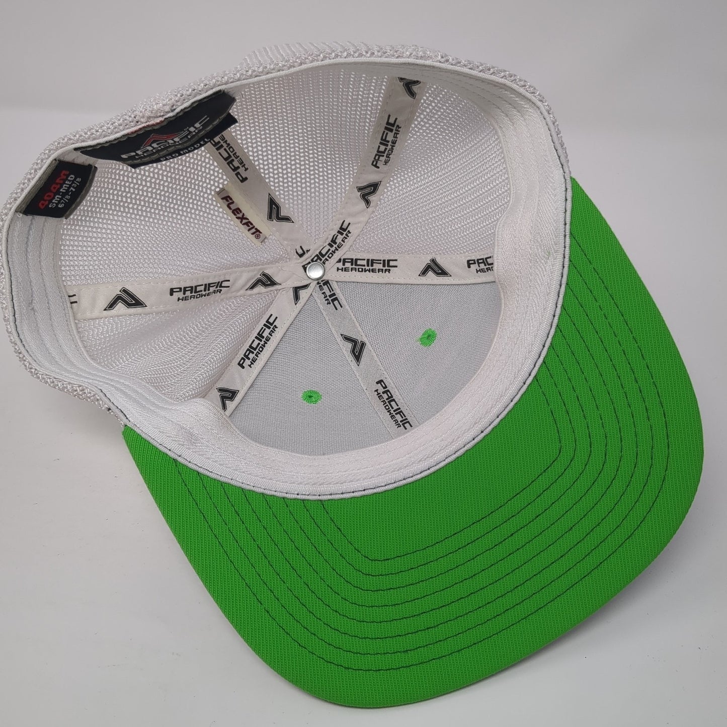 Idaho Central Credit Union Fitted Mesh Back Trucker Hat Gray 7 3/8 Flexfit