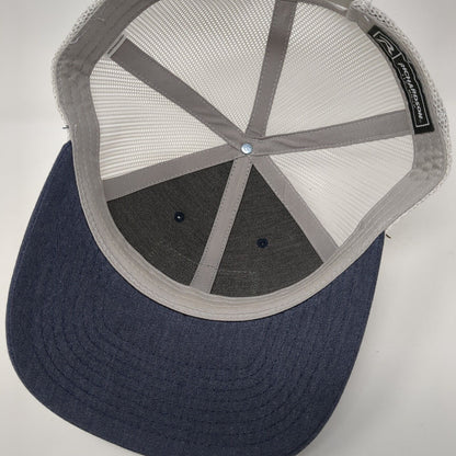 What's Next Fully Promoted Snapback Trucker Hat Blue M/L Mesh Back Richardson