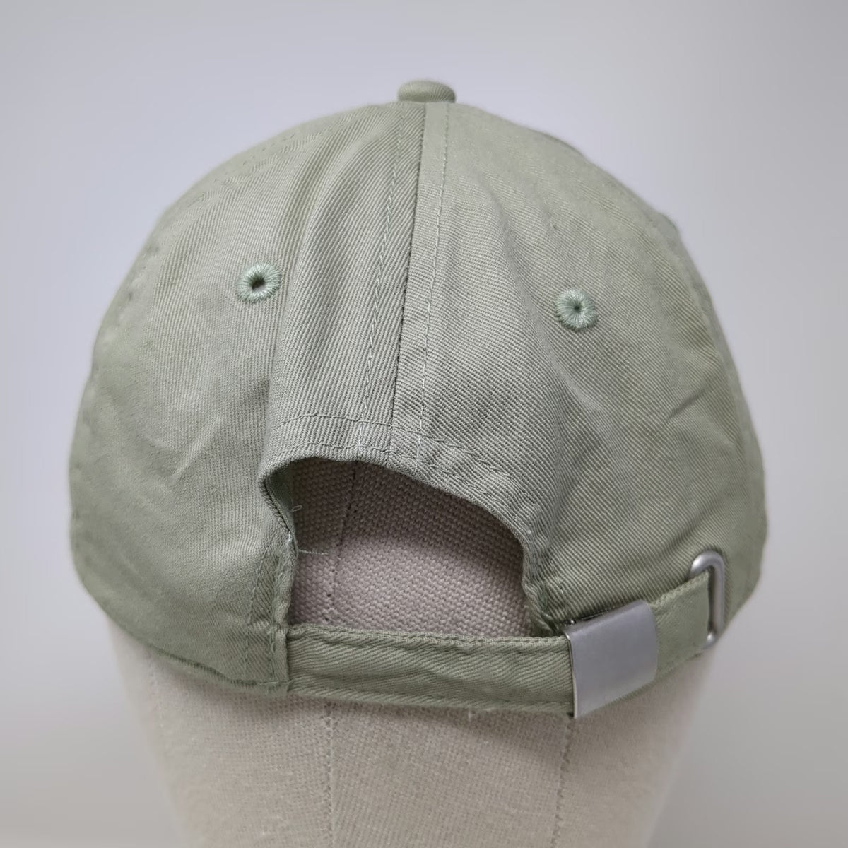 H&M Baseball Cap Green OSFM Plain Cotton Adjustable Slideback Hat Solid Blank