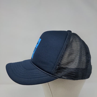 Pivot 10 Year Anniversary Snapback Trucker Hat Blue OSFA Mesh Back Rope