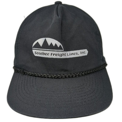 Cobra Caps 5 Panel Black One Size Sosebee Freight Lines Rope Snapback Hat Logo