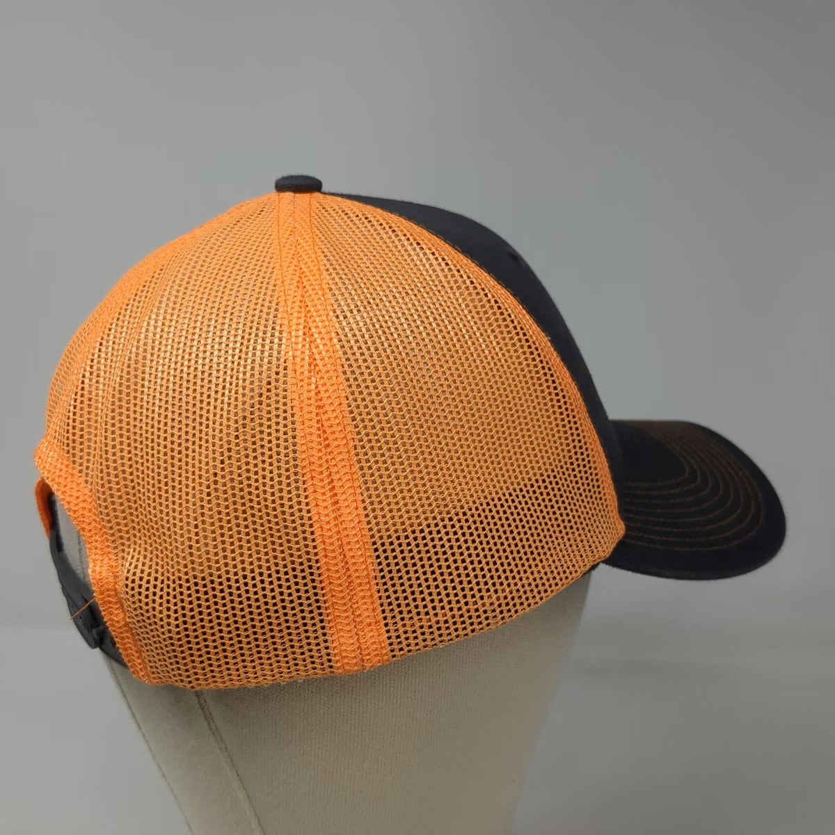 Port Authority Black Orange Trucker Hat One Size Mesh Snapback Beechwood Logo