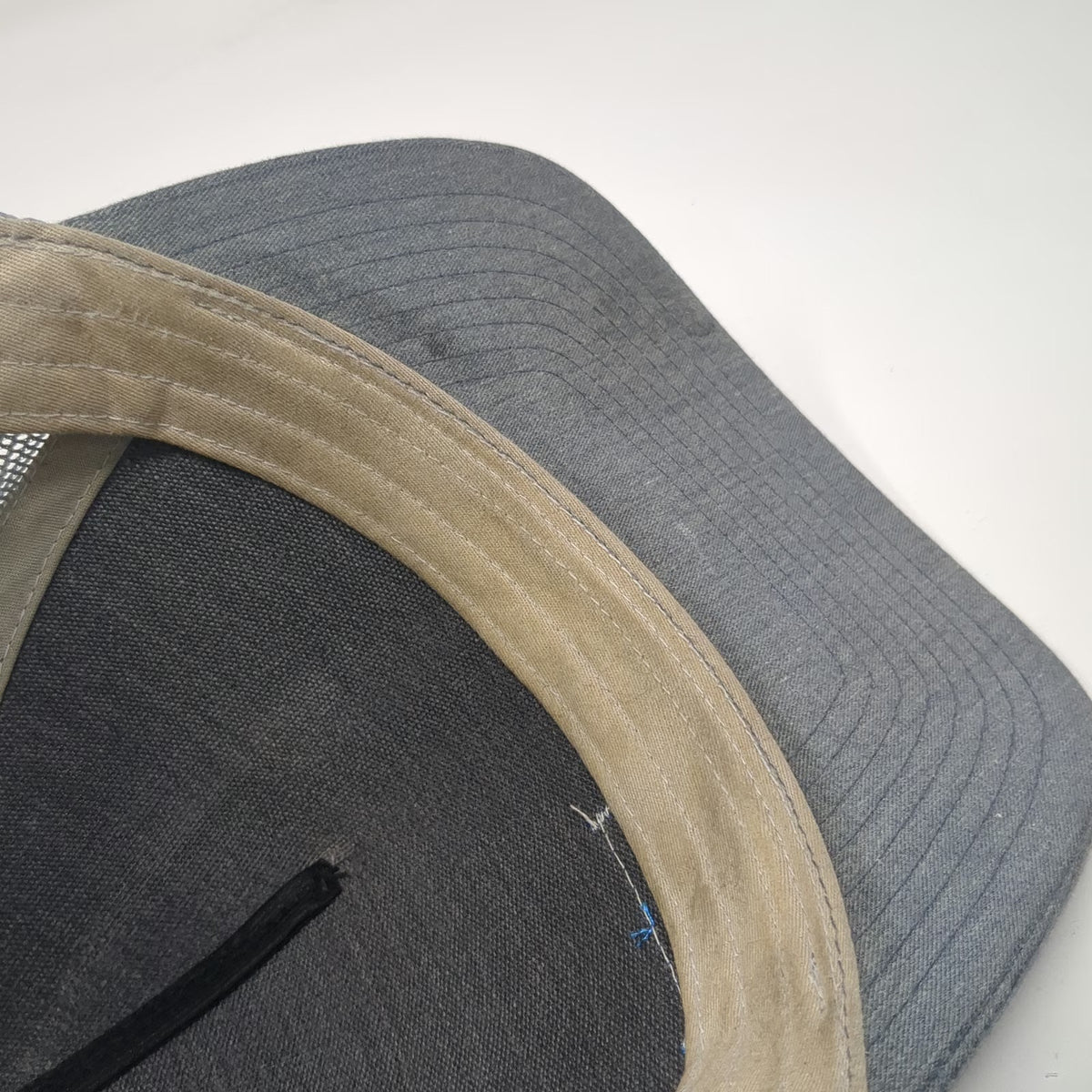TravisMathew Trucker Hat Gray OSFM Mesh Back Snapback Striped California Logo