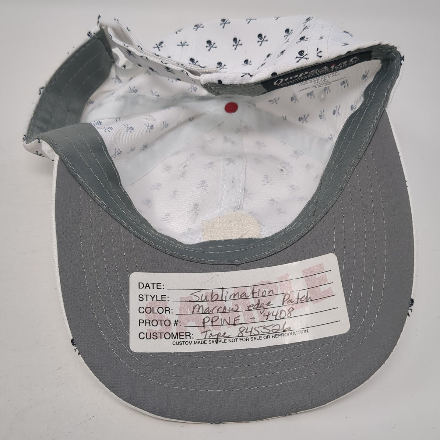 Skull & Crossbones Strapback Hat White One Size Adjustable Imperial
