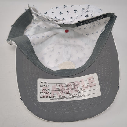 Skull & Crossbones Strapback Hat White One Size Adjustable Imperial