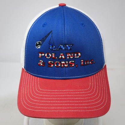 Richardson Trucker Hat Blue One Size Ray Poland Sons Construction Snapback