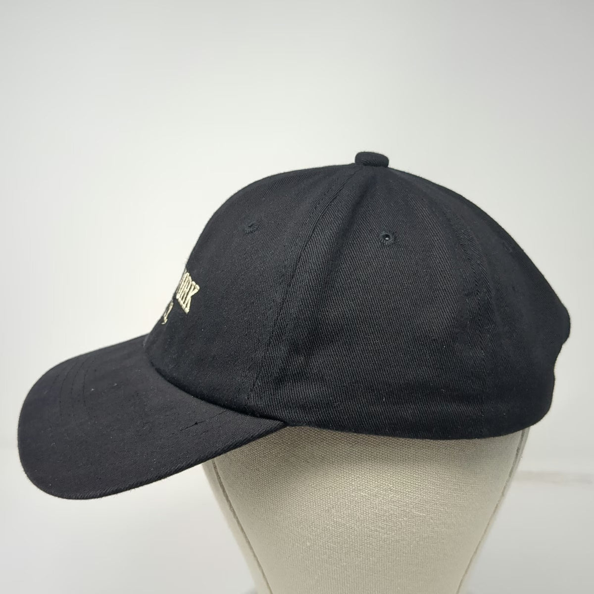X.Y.F Baseball Cap Black One Size New York N.Y. Embroidered Cotton Slideback Hat