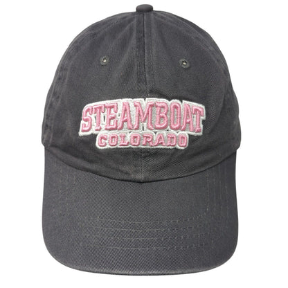 Steamboat Colorado Slideback Hat Gray OS Adjustable Embroidered ShirtOff My Back