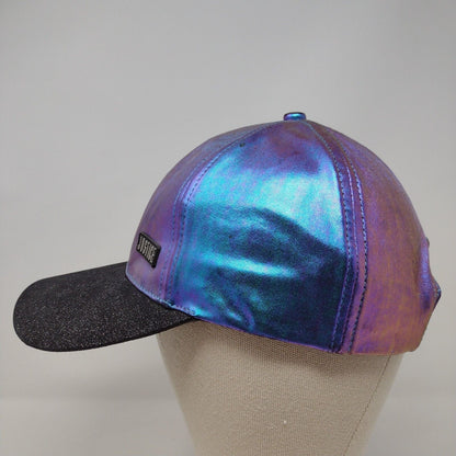 Justice Strapback Hat Multi One Size Adjustable Metallic Colorblock