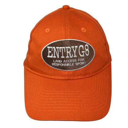 Entry G8 Land Access For Responsible Sport Strapback Hat Orange One Size Cotton