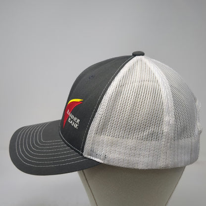 Richardson Trucker Hat Gray One Size Banner Bank Mesh Back Snapback Adjustable