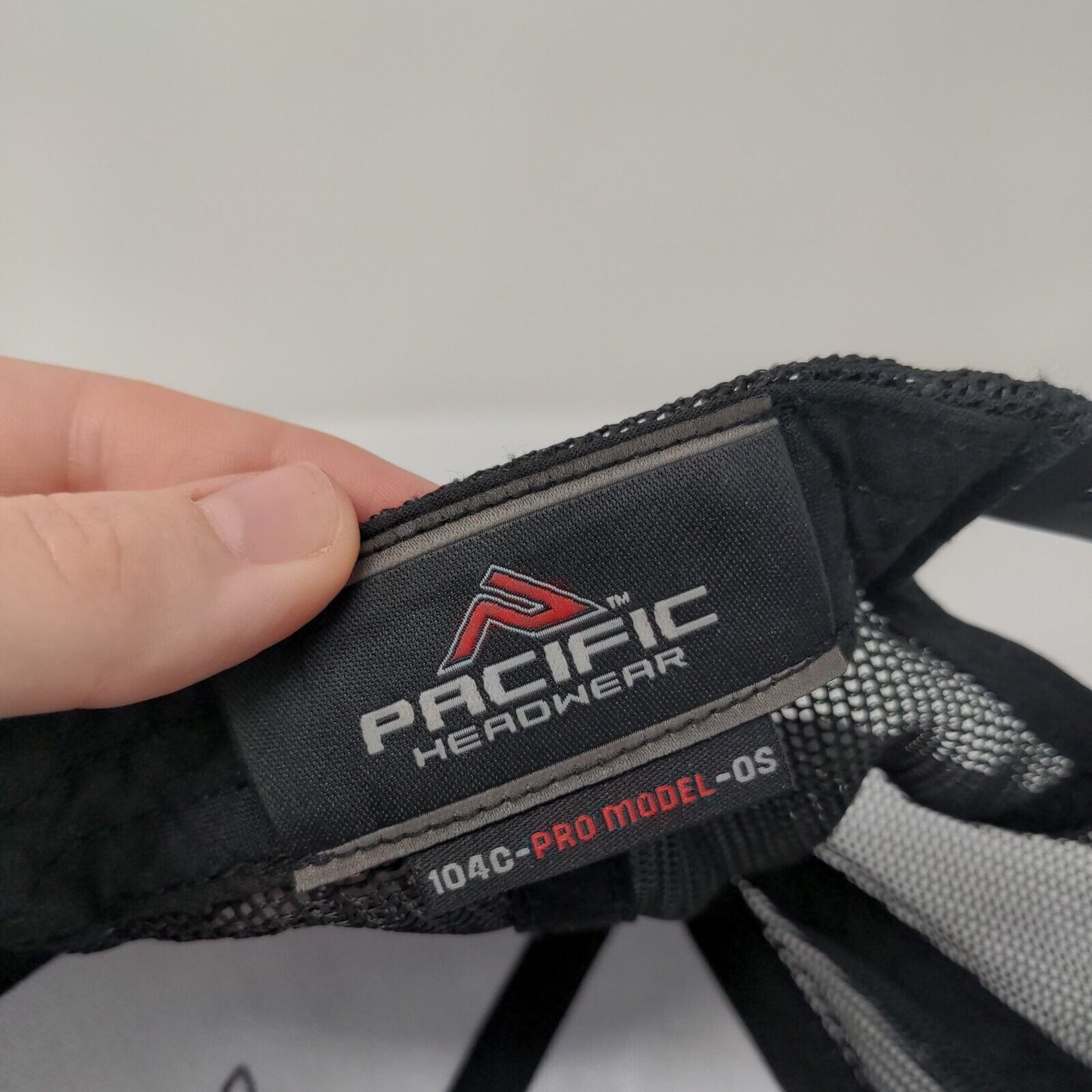 EB Snapback Trucker Hat Gray One Size Adjustable Mesh Back Pacific Headwear