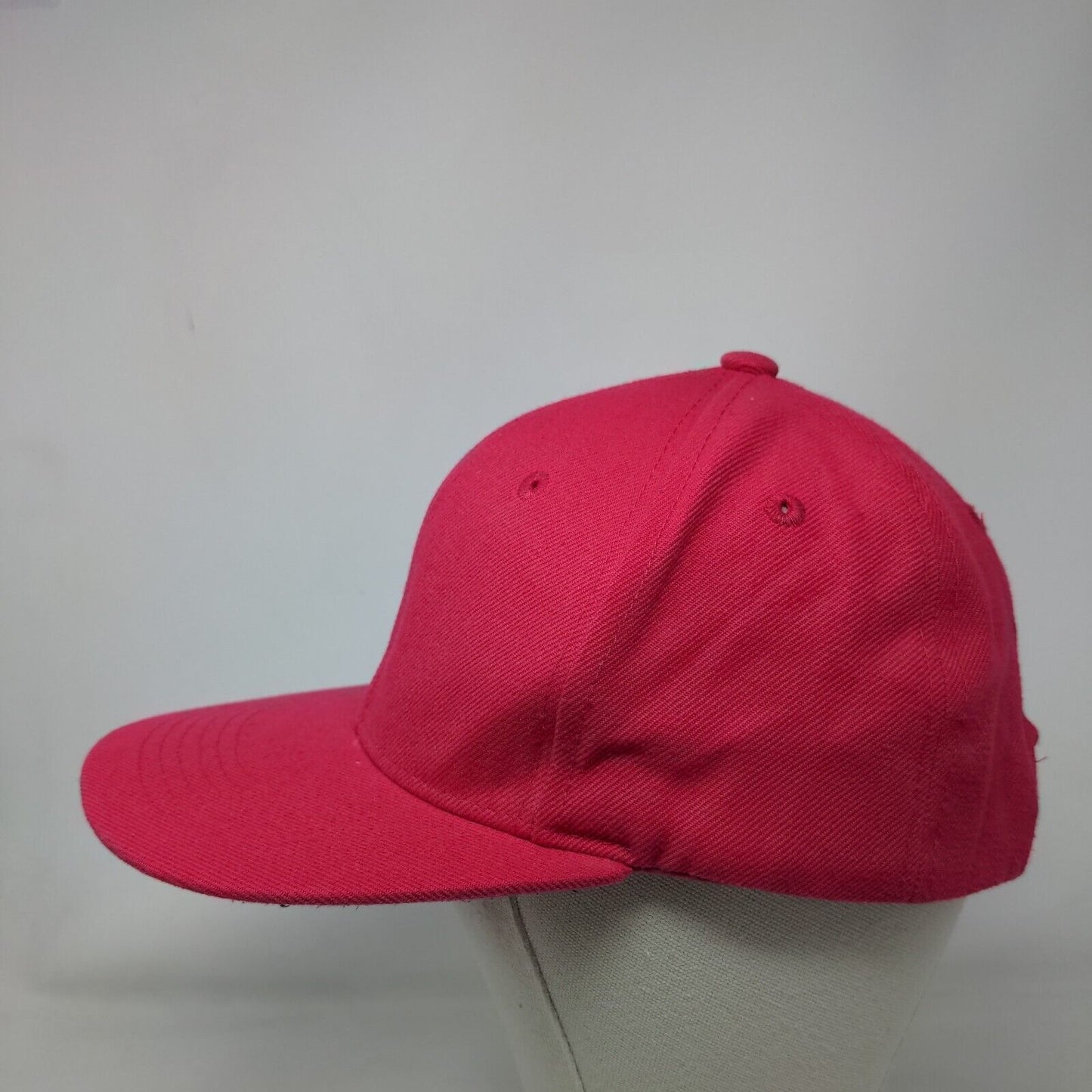 Premium Headwear Snapback Hat Pink One Size Solid 6 Panel Blank