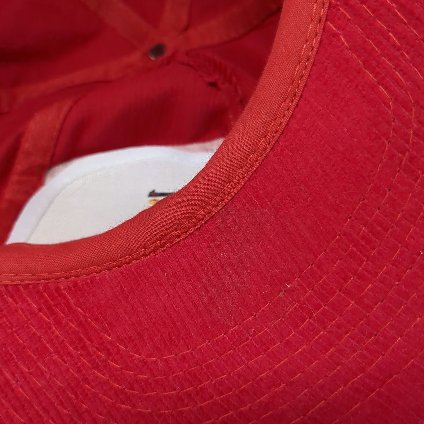 T.I. 5 Panel Red One Size Caesars Corduroy Rope Snapback Gold Logo Casino Hat