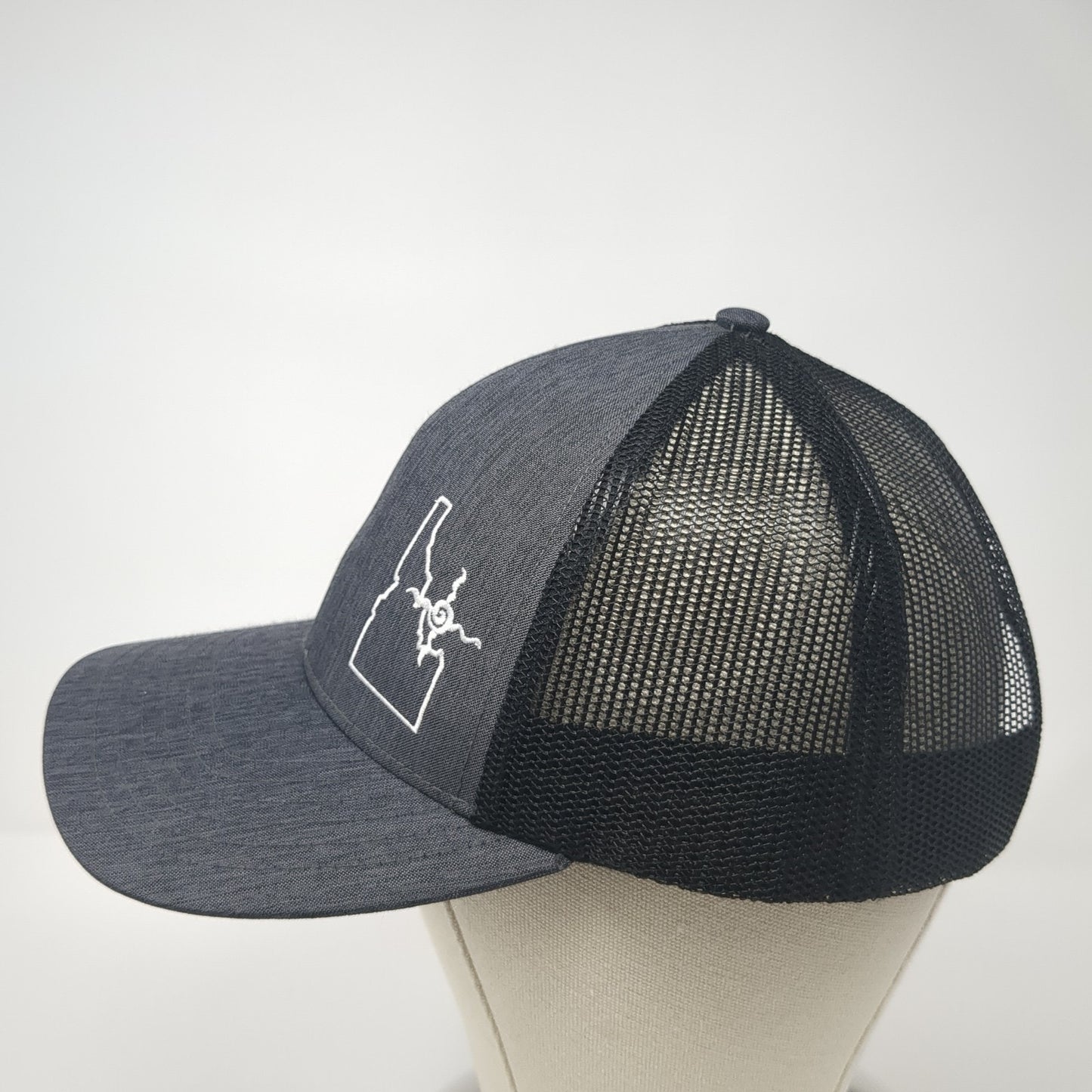 Idaho Snapback Trucker Hat Gray One Size Adjustable Mesh Back Outdoor Cap