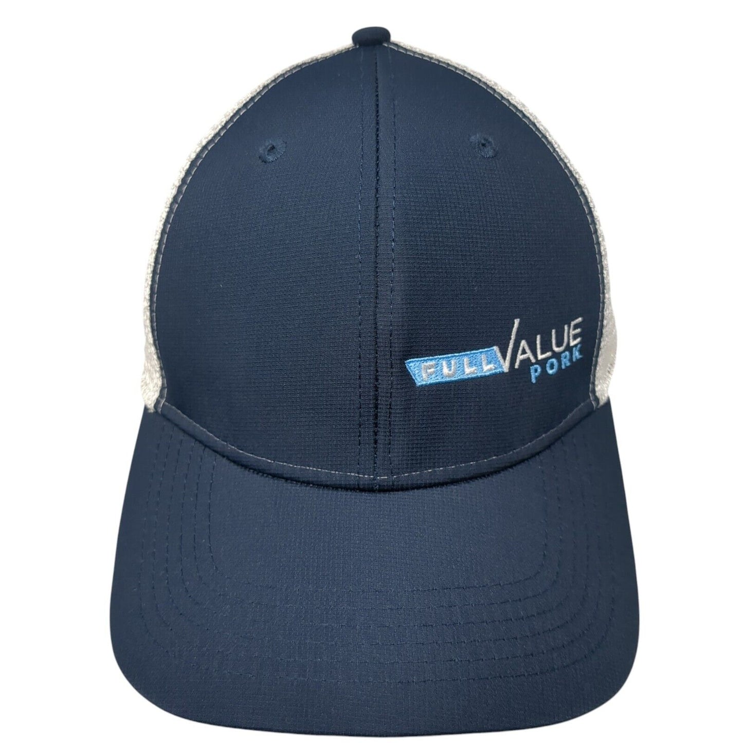 Full Value Pork Snapback Trucker Hat Blue OS Adjustable Mesh Back Paramount