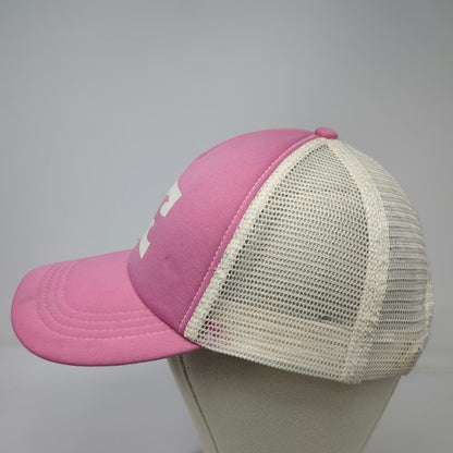 Billabong Trucker Hat Pink White One Size Mesh Snapback Surf Wave Logo Beach