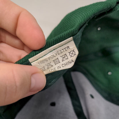 Unbranded Strapback Hat Green One Size Adjustable Vented Holes Blank Polyester