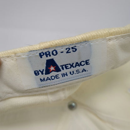 Texace Desert Aire Baseball Cap White Blue Gold OSFM Hat Made in USA Slideback