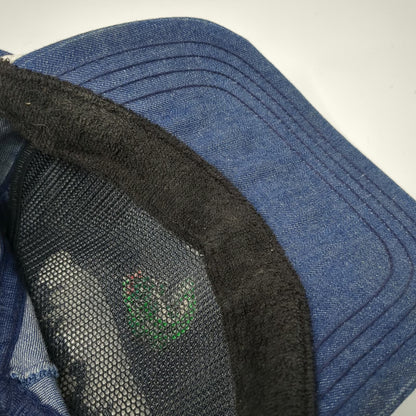 Stitch-N-Tyme 5 Panel Blue L Hat Denim Rope Choke Canyon Bass Fishing Texas