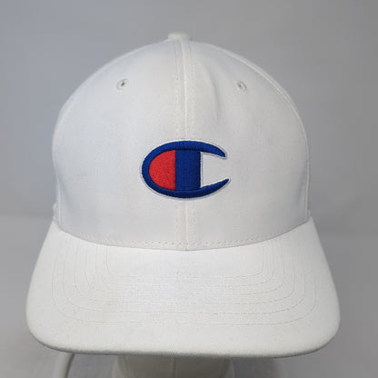 Champion C Logo Fitted Hat White One Size Embroidered Flexfit 6 Panel