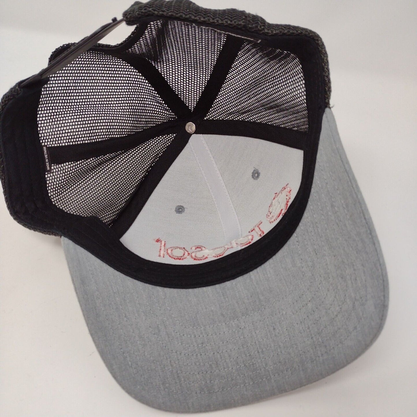 TacSol Snapback Trucker Hat Gray OSFA Mesh Back Colorblock Richardson