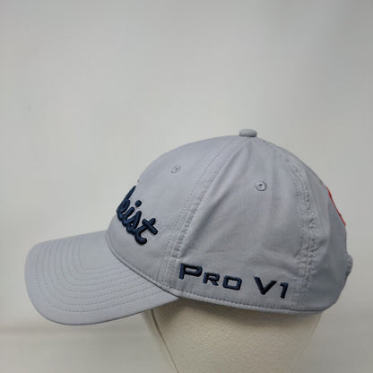 Titleist Slideback Hat Gray One Size Adjustable Embroidered Vent Holes