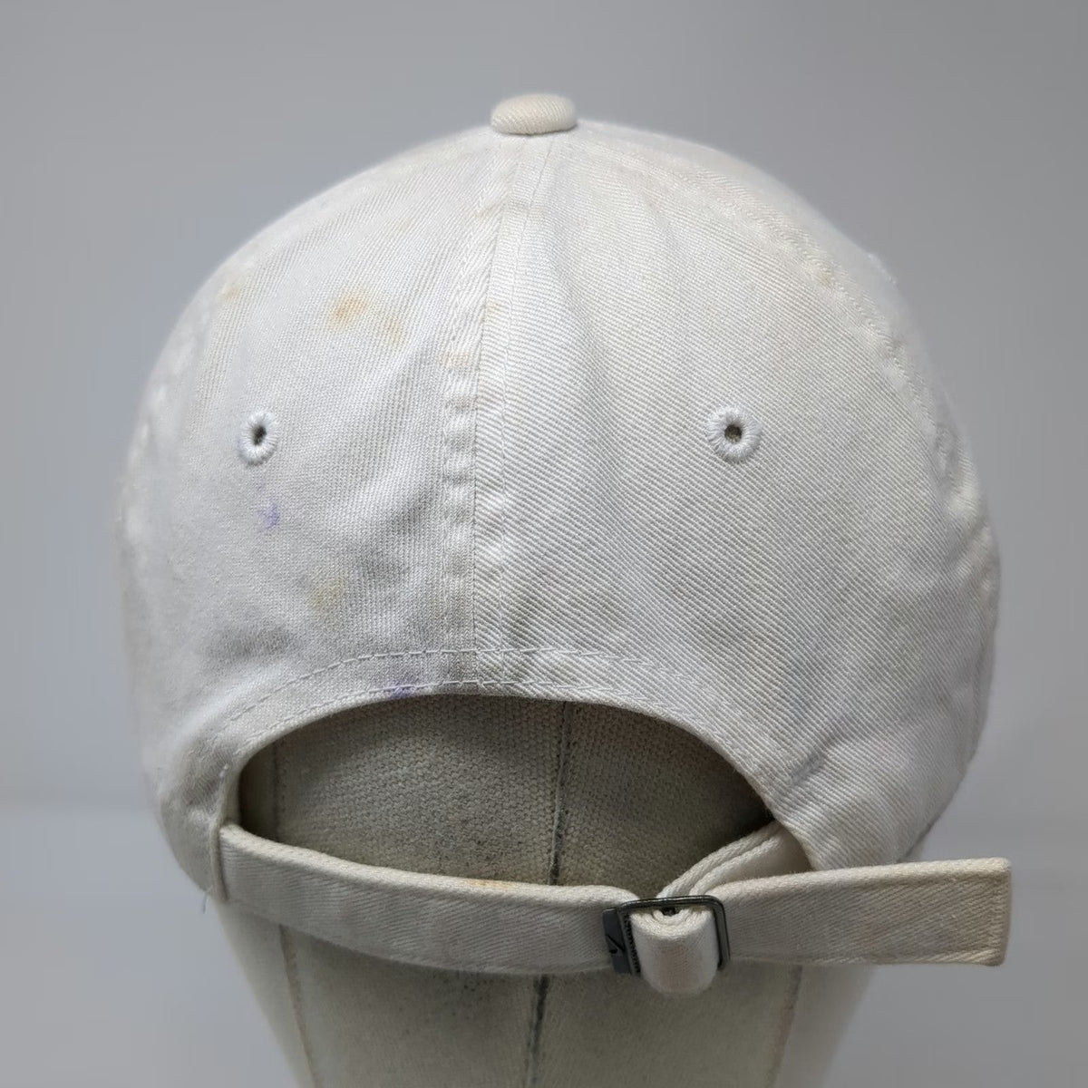 Nike Baseball Cap White One Size Heritage86 Slideback Swoosh Logo Cotton Hat