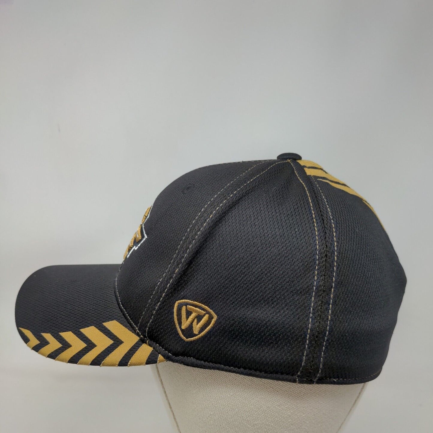 UCF Golden Knights Fitted Hat Black Gold OSFA Top of the World NCAA Embroidered
