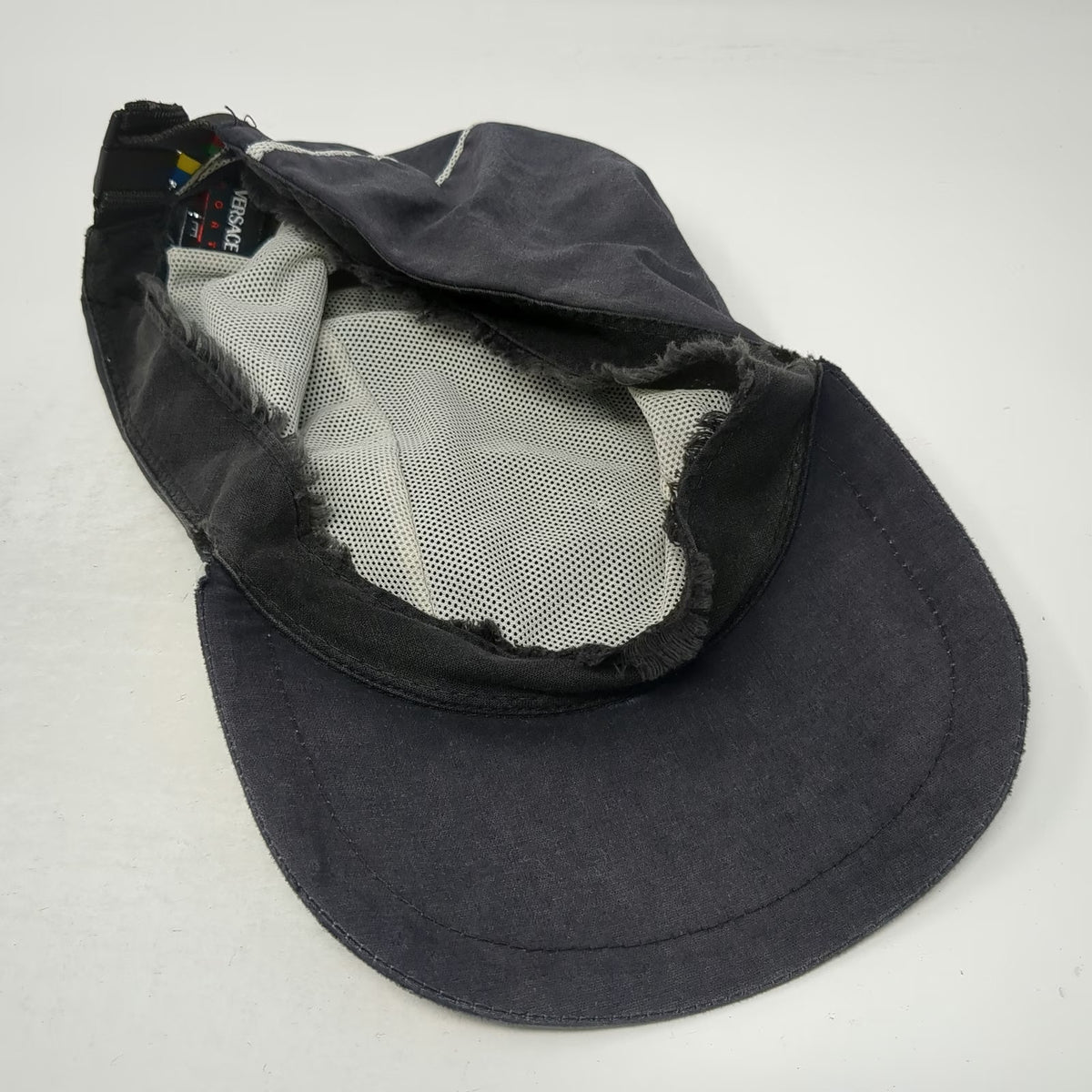 Versace Baseball Cap Gray One Size Olympic Museum Lausanne Medusa Strapback Hat