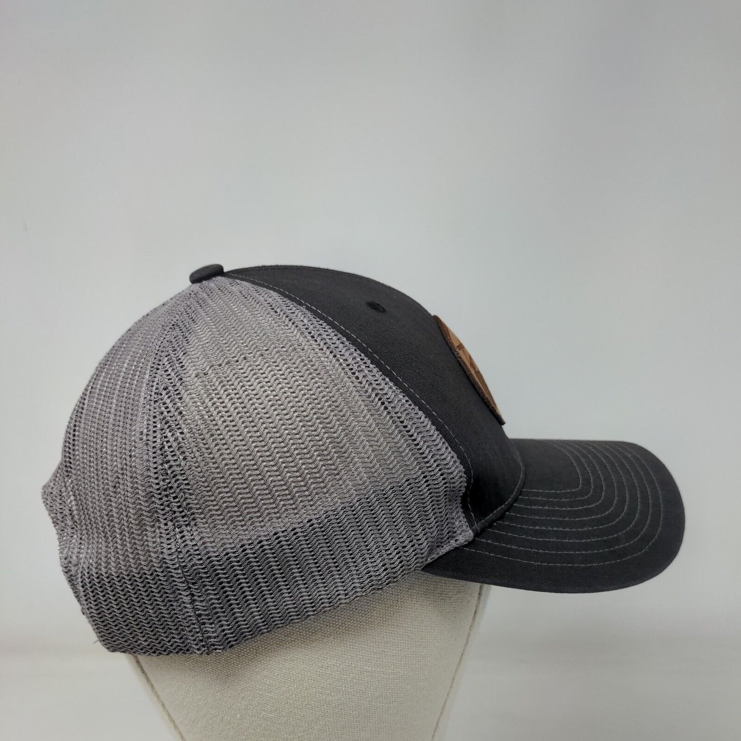 Chetola Sporting Reserve Snapback Trucker Hat Gray One Size Leather Patch