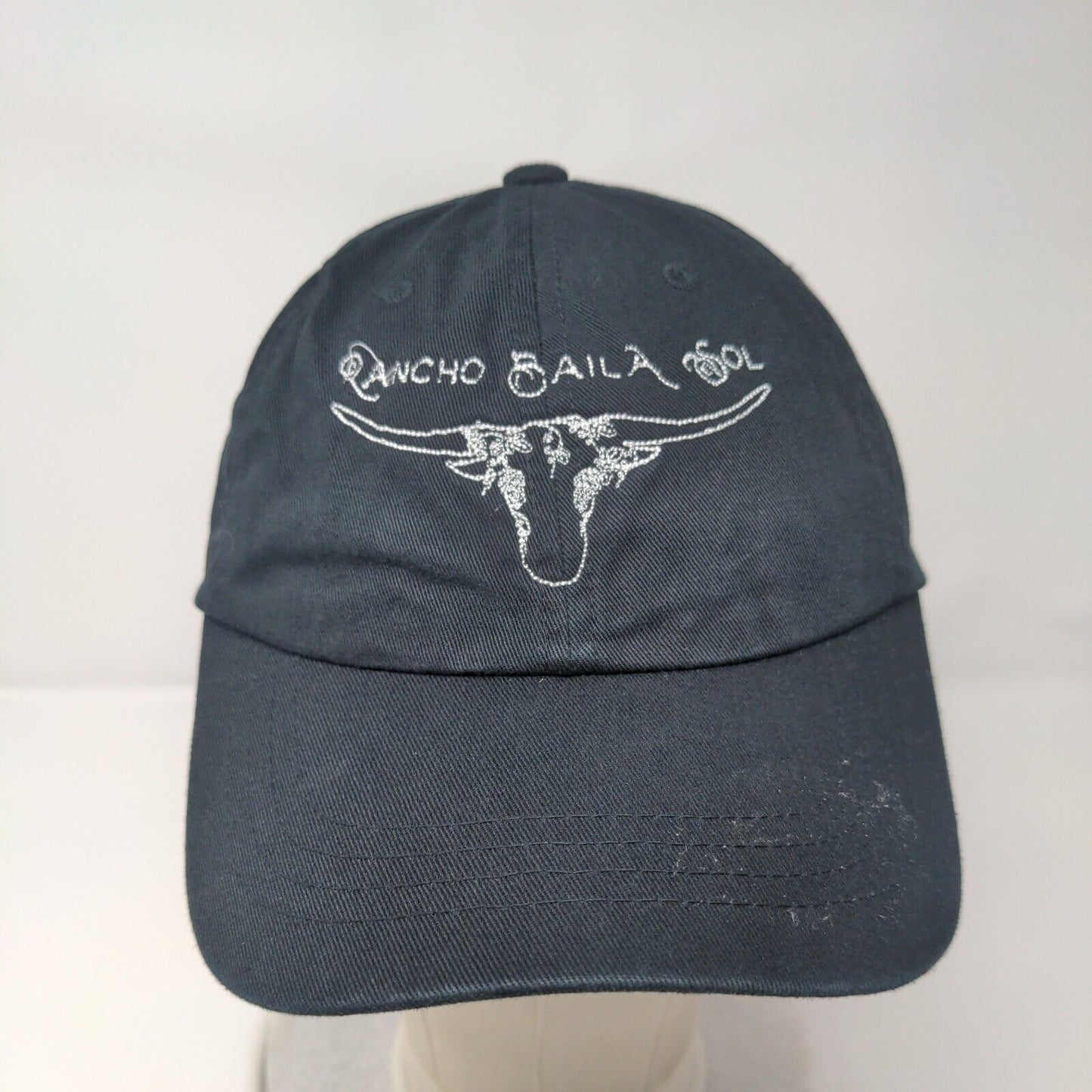 Rancho Baila Sol Slideback Hat Black One Size Adjustable The Classics Yupoong