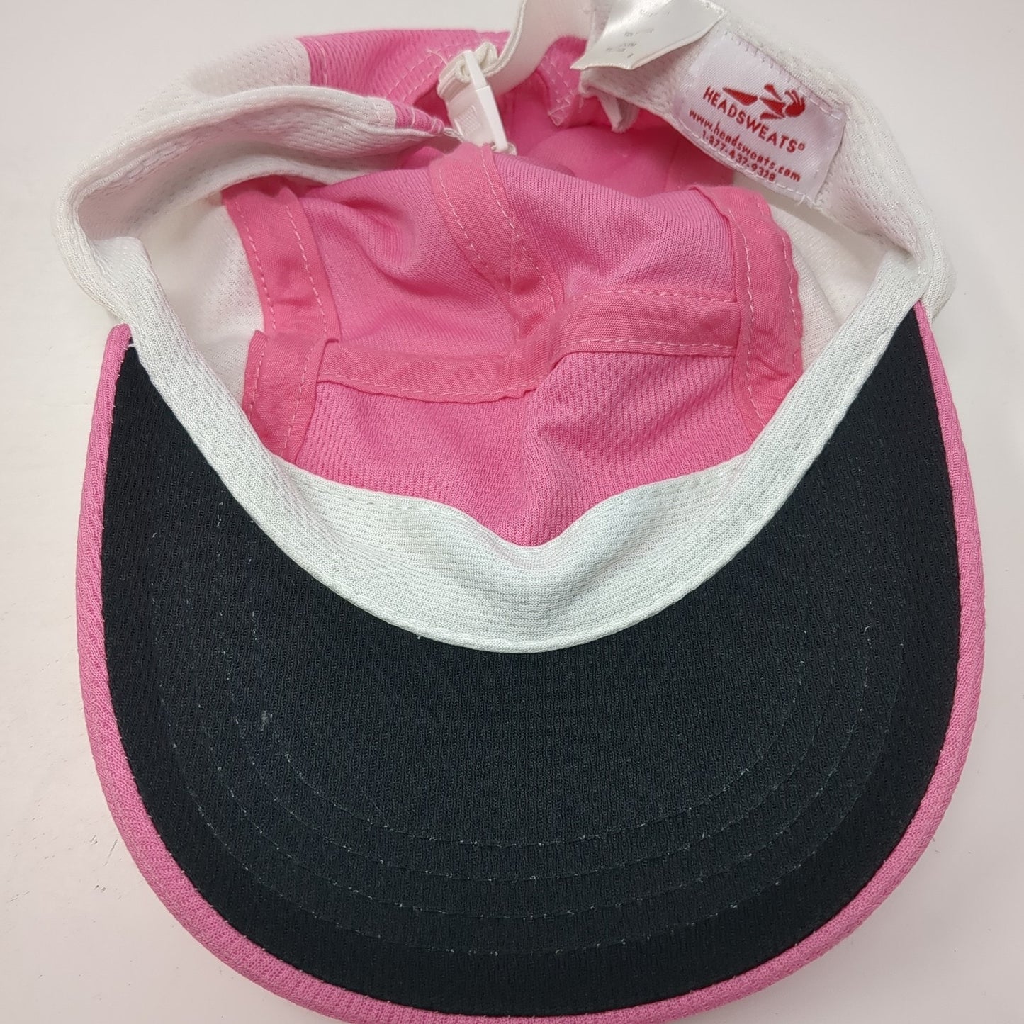Headsweats 5 Panel Cap Pink One Size Adjustable Lightweight Embroidered