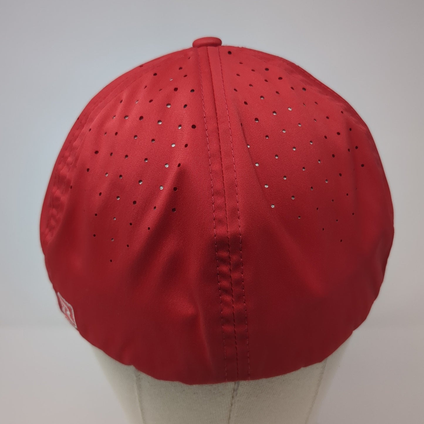 NW Fitted Hat Red XL Embroidered Laser Cut Vent Holes Richardson PTS 30