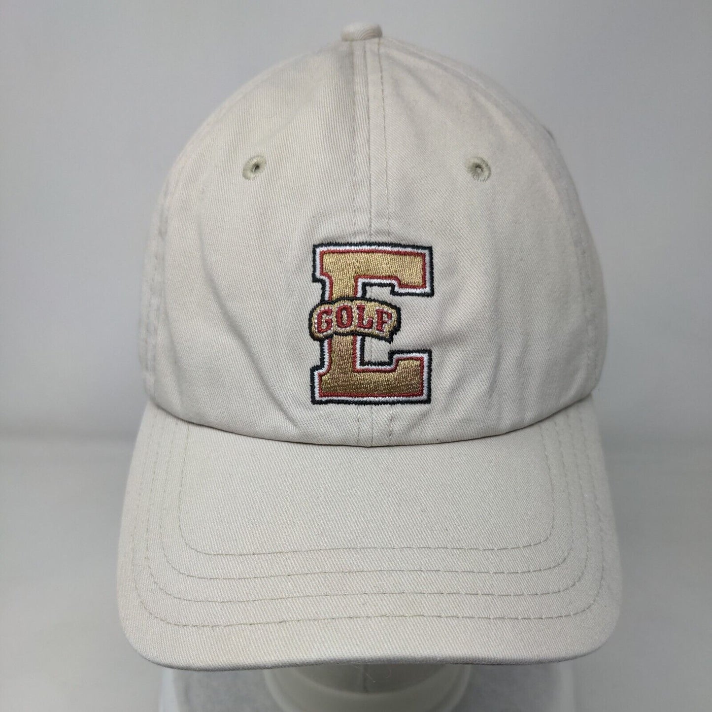 Golf Slideback Hat Tan One Size Adjustable Embroidered 6 Panel Pukka
