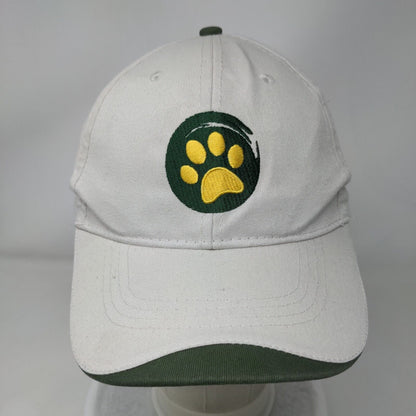Paw Strapback Hat Tan OSFA Adjustable Embroidered 6 Panel Hit Wear