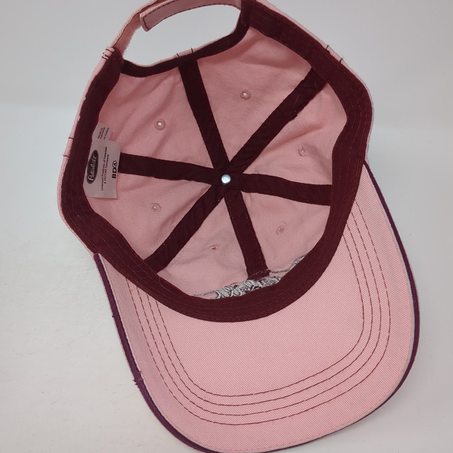 Peterbilt Class Pays Strapback Hat Pink One Size Adjustable Embroidered