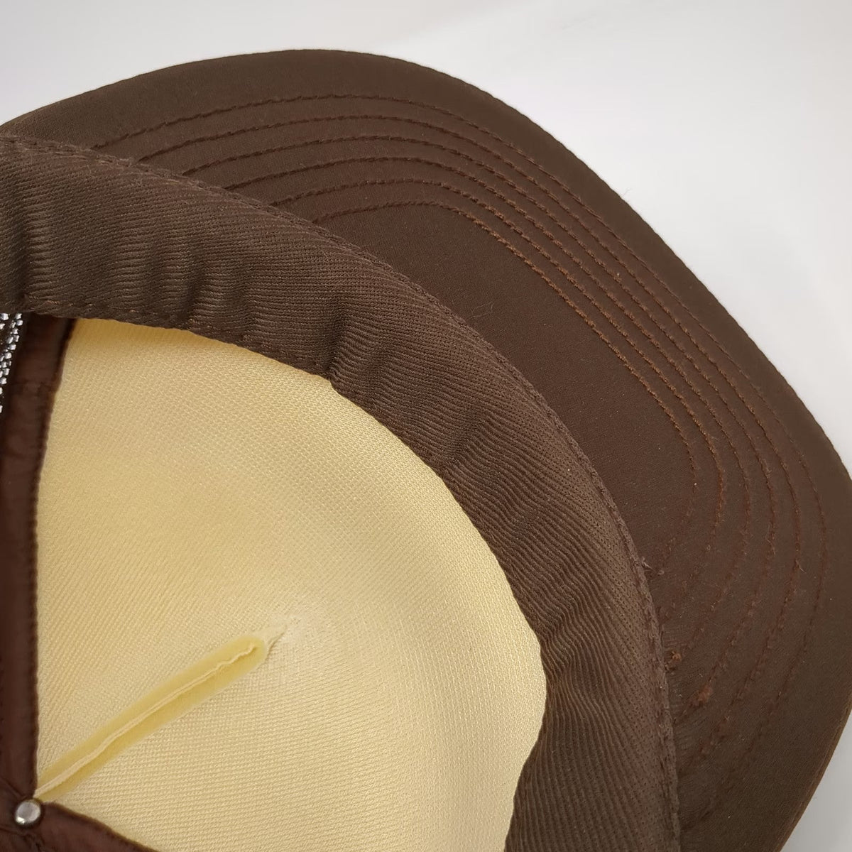 Custom Topper Trucker Hat Brown One Size Mesh Snapback Truck Graphic Foam Front