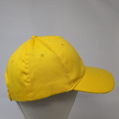 Unbranded Strapback Hat Yellow One Size Solid Blank Outdoor Adjustable