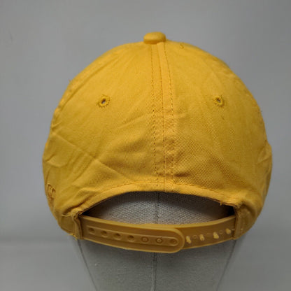 Letter M Snapback Hat Yellow Adult Adjustable Vent Holes Outdoor Cap