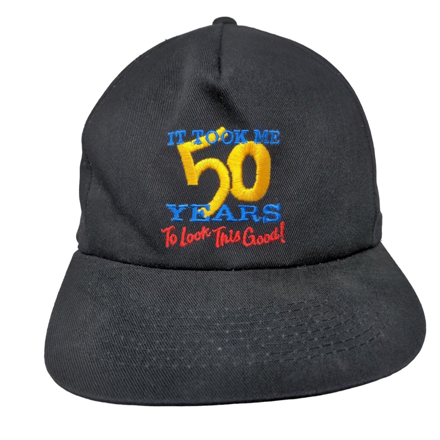 It Took Me 50 Years To Look This Good Snapback Hat Black OSFA Embroidered KC