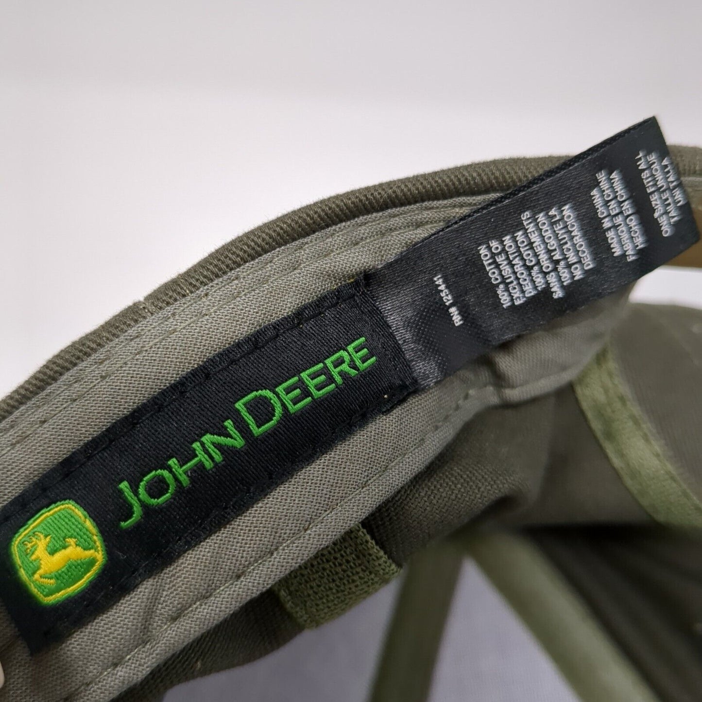 John Deere Snapback Hat Gray One Size Adjustable Embroidered 6 Panel
