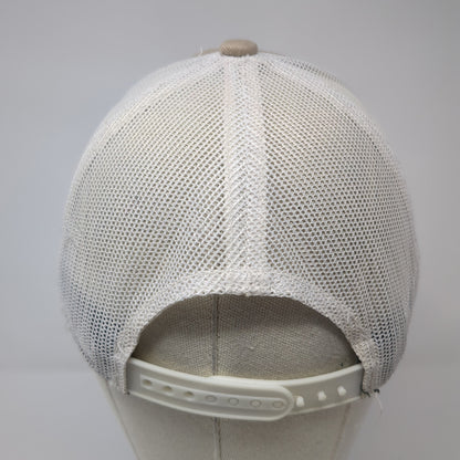 Fish Patch Snapback Trucker Hat Brown One Size Mesh Back Outdoor Cap