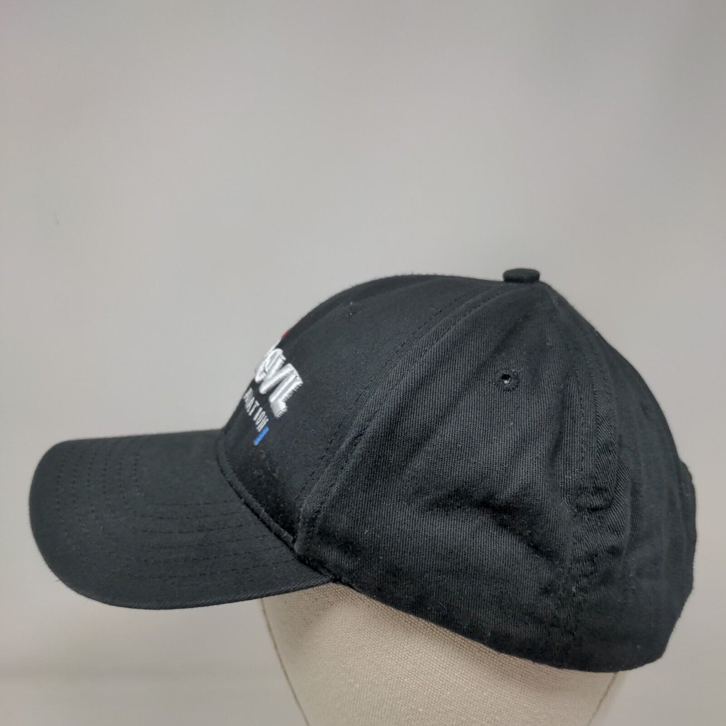 Levil Aviation Strapback Hat Black One Size Adjustable Embroidered 6 Panel
