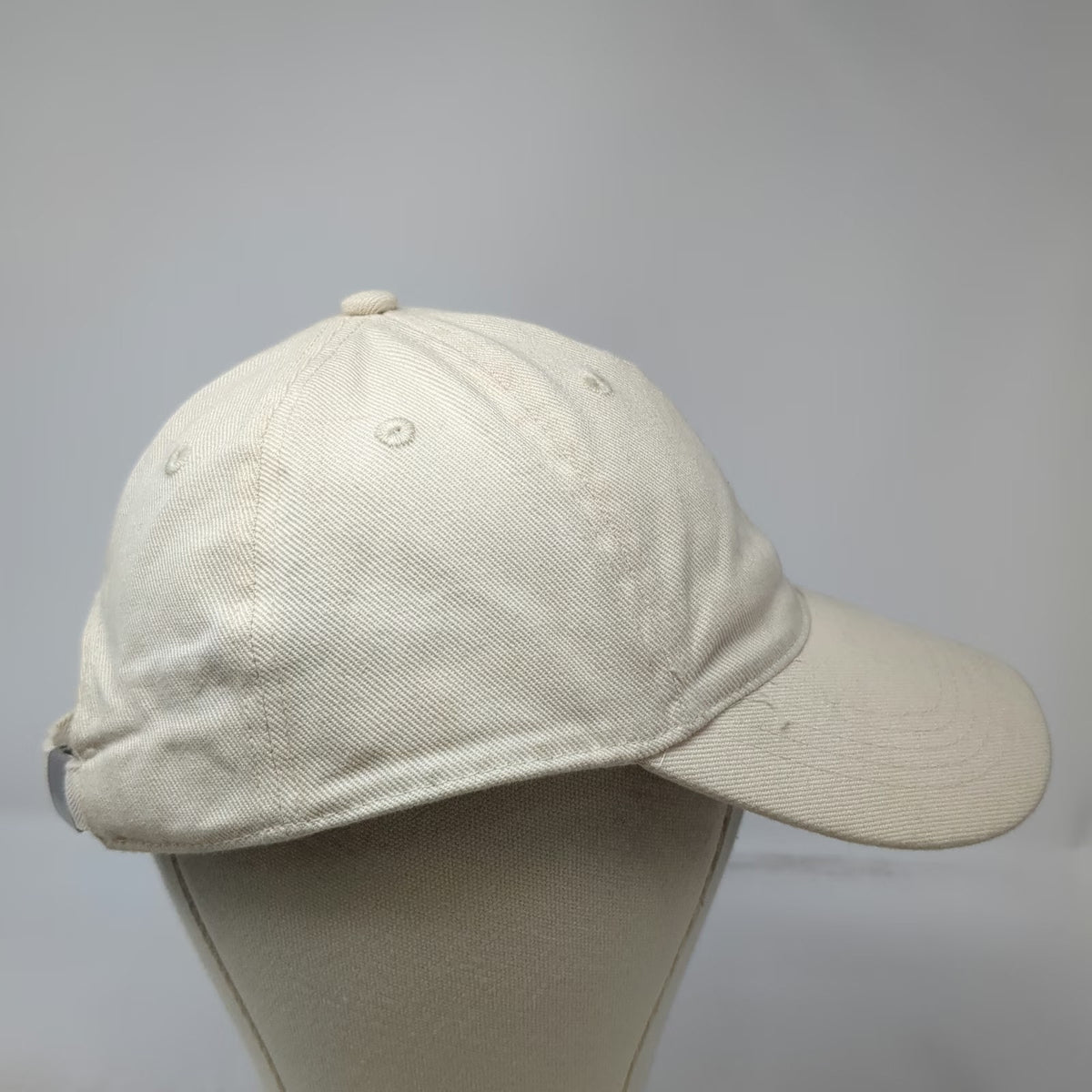 H&M Baseball Cap Beige One Size Solid Plain Blank Cotton Twill Adjustable Hat