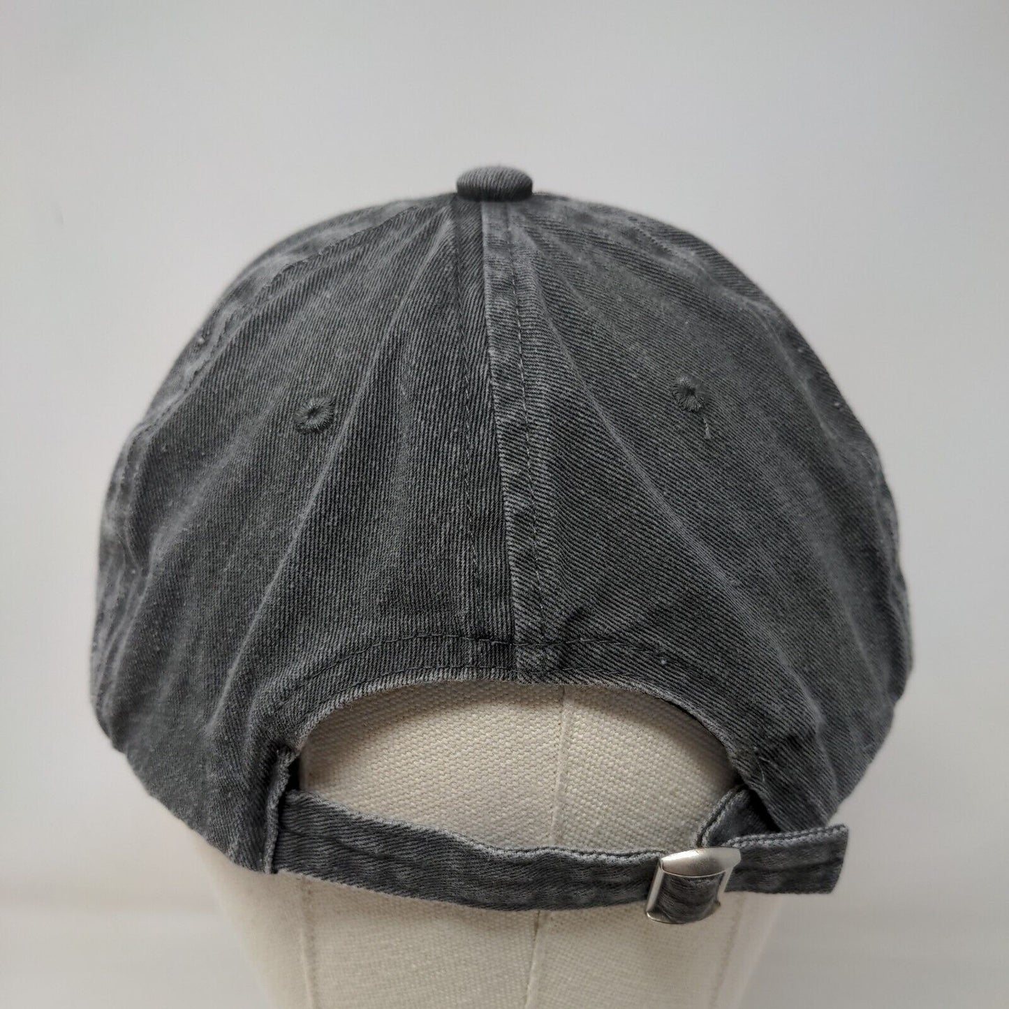 Mushroom Slideback Hat Gray One Size Embroidered Adjustable 6 Panel