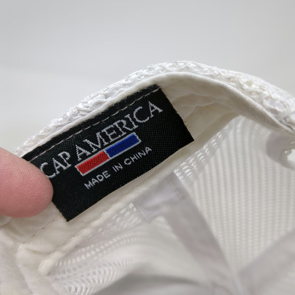 Cap America Trucker Hat Black White One Size Southern Fryed Dive Bar Mesh Crown