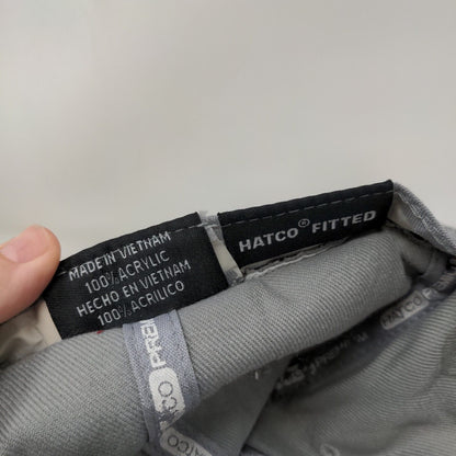 Hatco Fitted Hat Gray 7 1/2 Premium Original Flat 6 Panel Blank