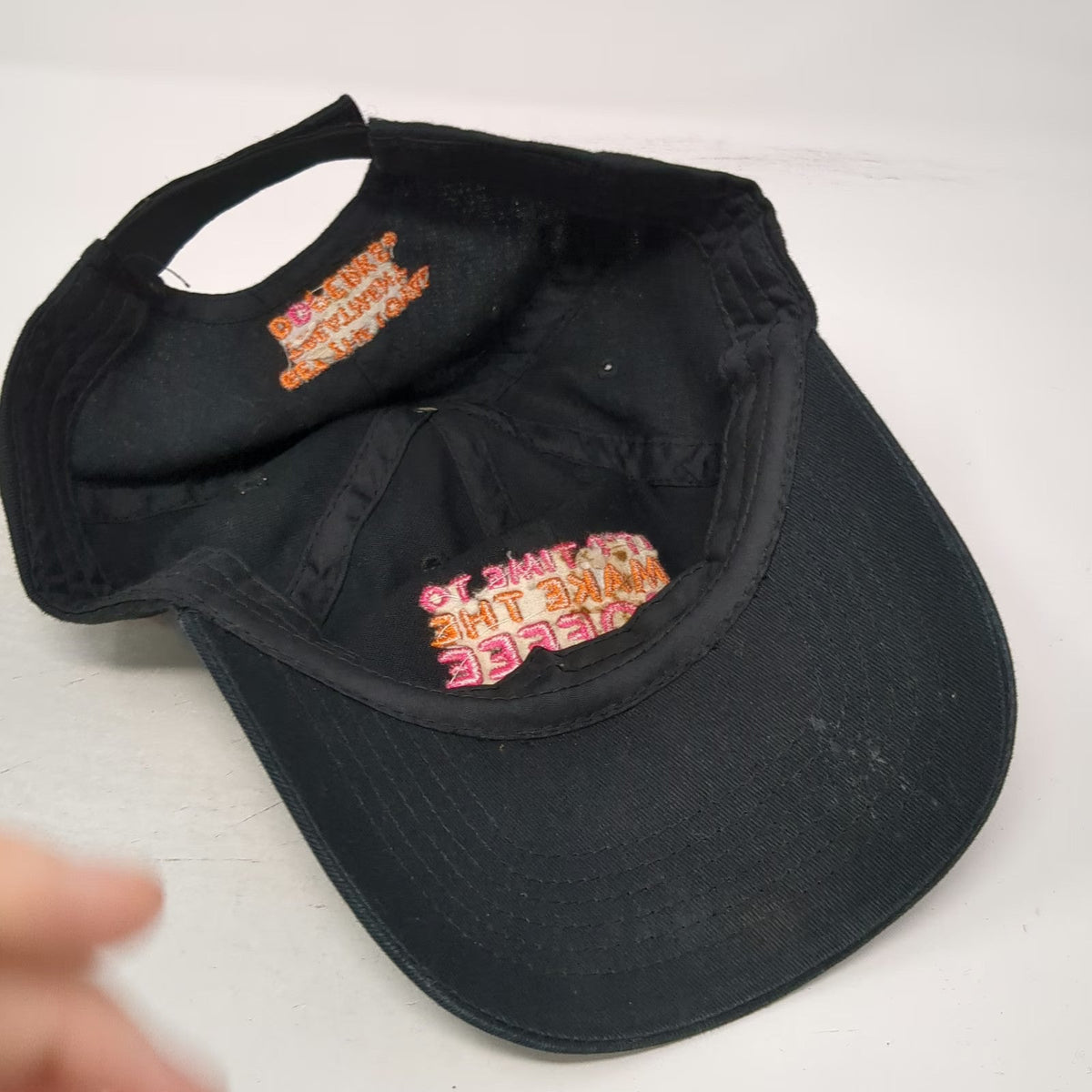 Dunkin DNKN Its Time To Make The Coffee Black Baseball Cap One Size Strapback